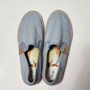 OluKai Kaula Pa'a Kapa Shoes Flats Travel Resort Comfort 8.5